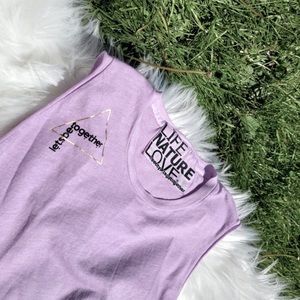 NWOT FREECITY SLEEVELESS MUSCLE TANK SAFETY PINS 1/S